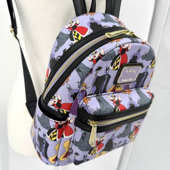 Loungefly Disney Villains Mini Backpack Cruella Ursula Maleficent Evil Queen